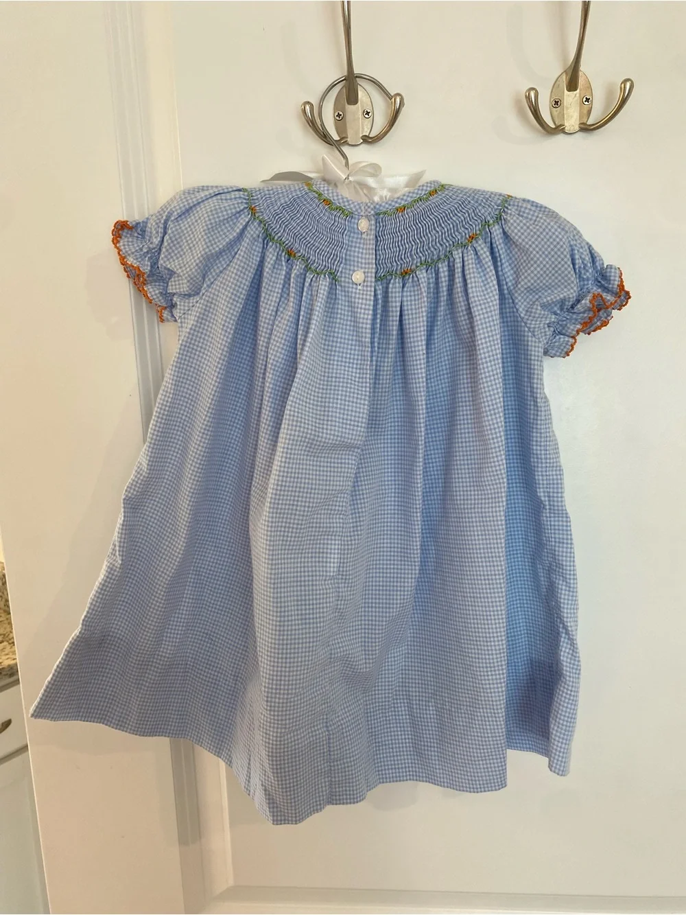 La Petit Pumpkin Smocked Dress